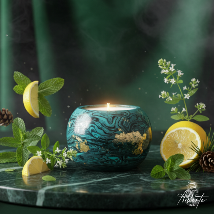 Bougie cire végétale parfum verveine