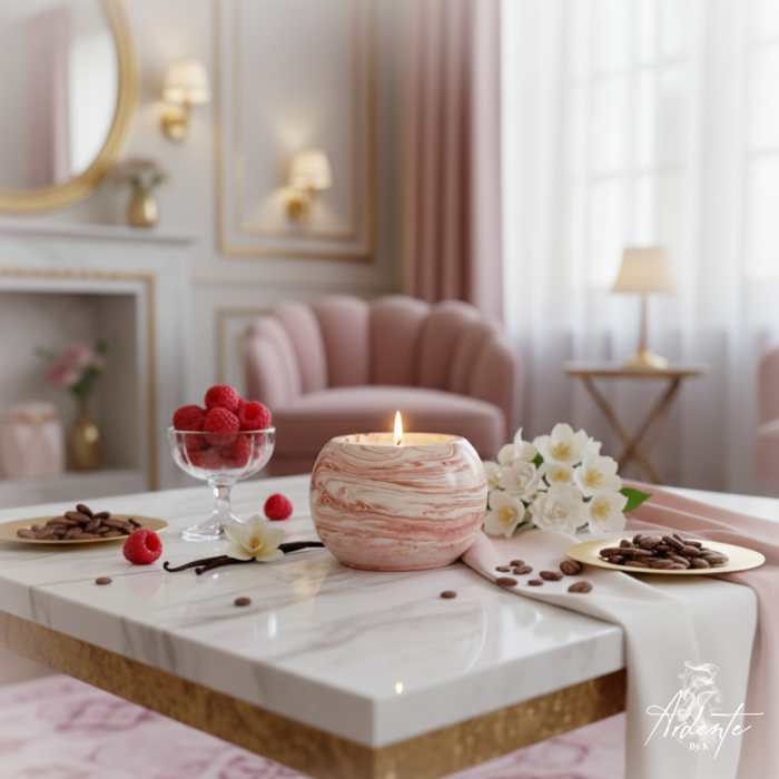 Bougie cire végétale parfum fleuri